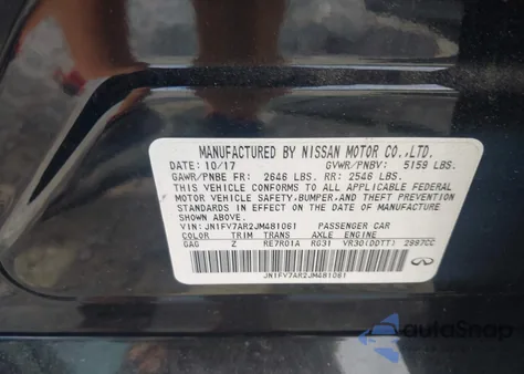 2018 Infiniti Q50 3.0T Red Sport 400 from USA, damaged, VIN JN1FV7AR2JM481061